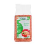 Đậu lăng đỏ cam san hô hữu cơ Markal 500g 1